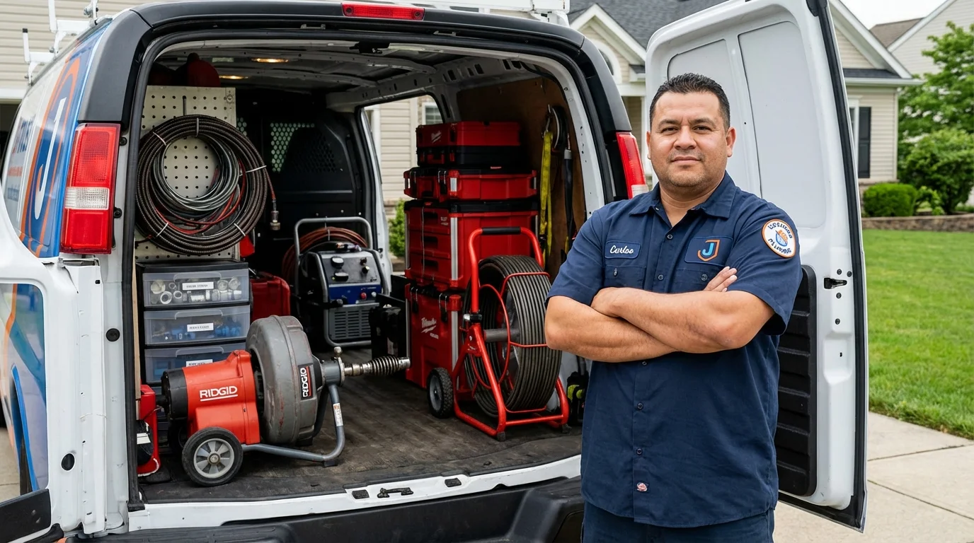 Professional drain cleaning equipment and Johns Plumbing LLC plumber in Hood River
