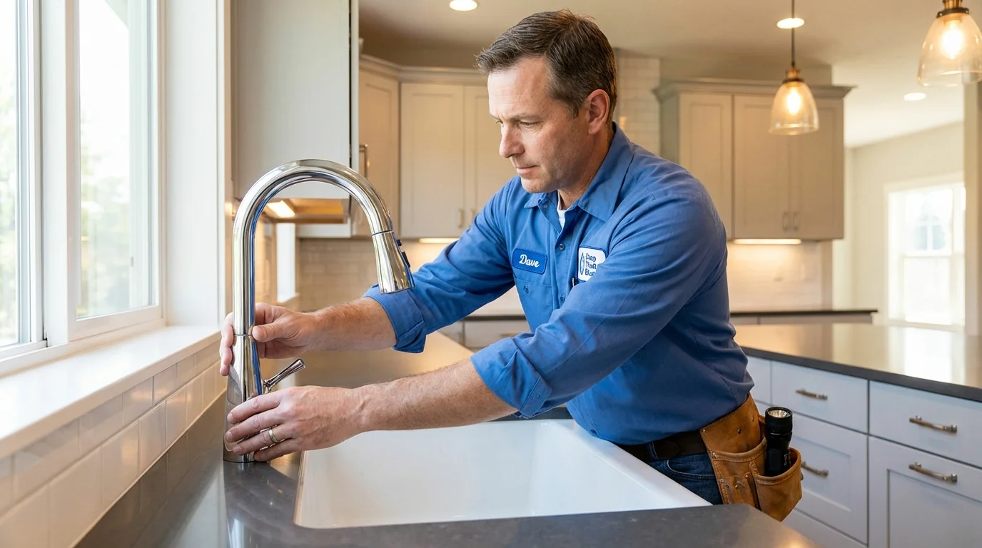 Kitchen faucet installation by Johns Plumbing LLC in Hood River